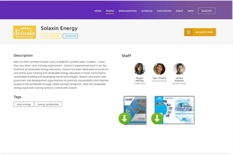 Virtual Experience Exhibitor Example